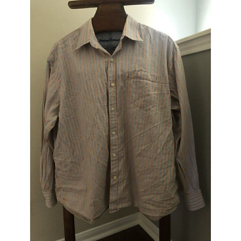 Men's XXL Tommy Bahama 100% Cotton Striped Long Sleeve Shirt